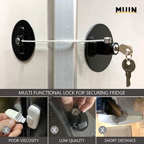 Secure refrigerator lock with - secure,